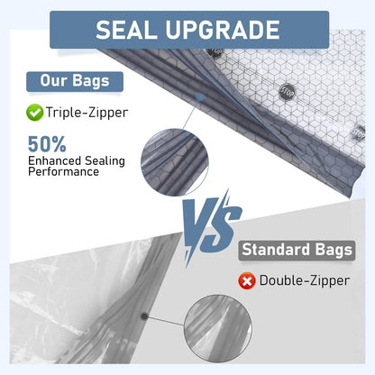 BlazeHold Travel Vacuum Storage Bags with Rechargeable Cordless Pump, 20 Pack 4 Sizes Compression Packing Bag Set for Luggage, Thickened Vacuum Seal Bags for Clothing, Triple-Zipper Sealer Upgrade