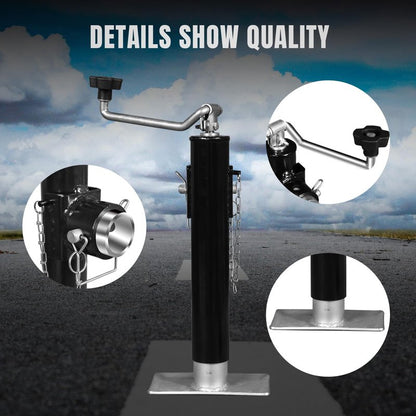 Torin 2000lbs Trailer Jack Heavy-Duty Square Direct Weld on RV Jack, 10 Inches Lift, Adjustable Drop Leg, for Lifting RV Trailer, Horse Trailer, Utility Trailer, Yacht Trailer