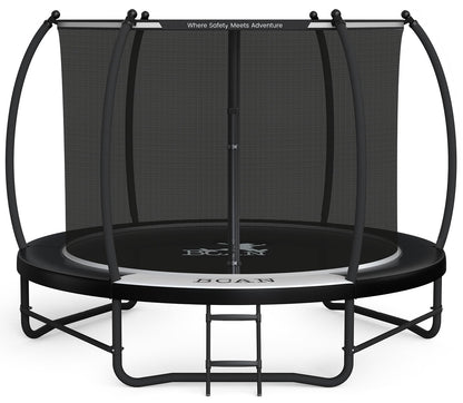 BCAN Trampoline 16FT Recreational Trampoline with Enclosure for Kids Adults, ASTM Approved, Outdoor Trampoline with Ladder for Kids bk