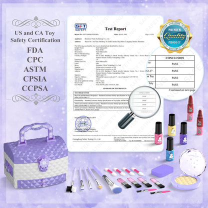 PERRYHOME Kids Makeup Set for Girl 56 Pcs Washable Real Cosmetic, Non-Toxic Frozen Toys Toddler Makeup Kit, Princess Dress up Christmas & Birthday Girl Gift for 3 4 5 6 7 8 9 10 11 12 Year Old Girls