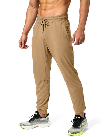 G Gradual Men's Sweatpants with Zipper Pockets Athletic Pants Traning Track Pants Joggers for Men Soccer, Running, Workout(Dark Khaki,M)