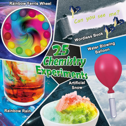 UNGLINGA 70 Lab Experiments Science Kits for Kids Educational Scientist Toys Birthday Gifts Idea for Girls Boys, Chemistry Set, Erupting Volcano, Fruit Circuits, S.T.E.M Activities Science Project