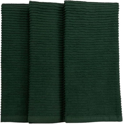 Serafina Home Dark Green Kitchen Hand Dish Towels: 100% Cotton Cloth Soft