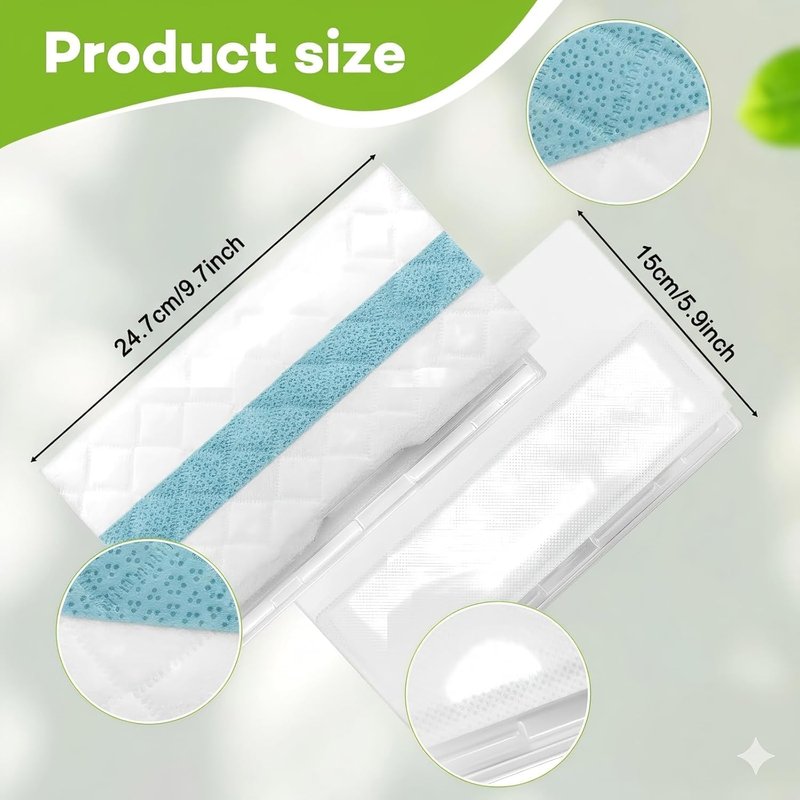 20 packs Disposable Hard Floor Mop Pad Refill for VACMOP Pro VM252 VM200 VM190 VM250 VM251 VM200C VM252C QM250 VC205 Vacuum Cleaner Replacement Pads for use on All Sealed Floors