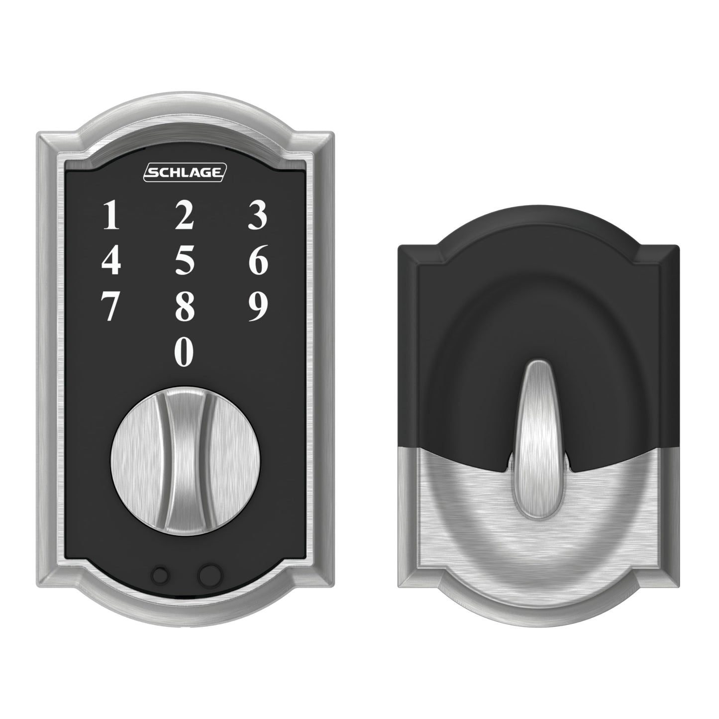 SCHLAGE BE375 CEN 622 Touch Keyless Touchscreen Electronic Deadbolt Lock, Matte Black