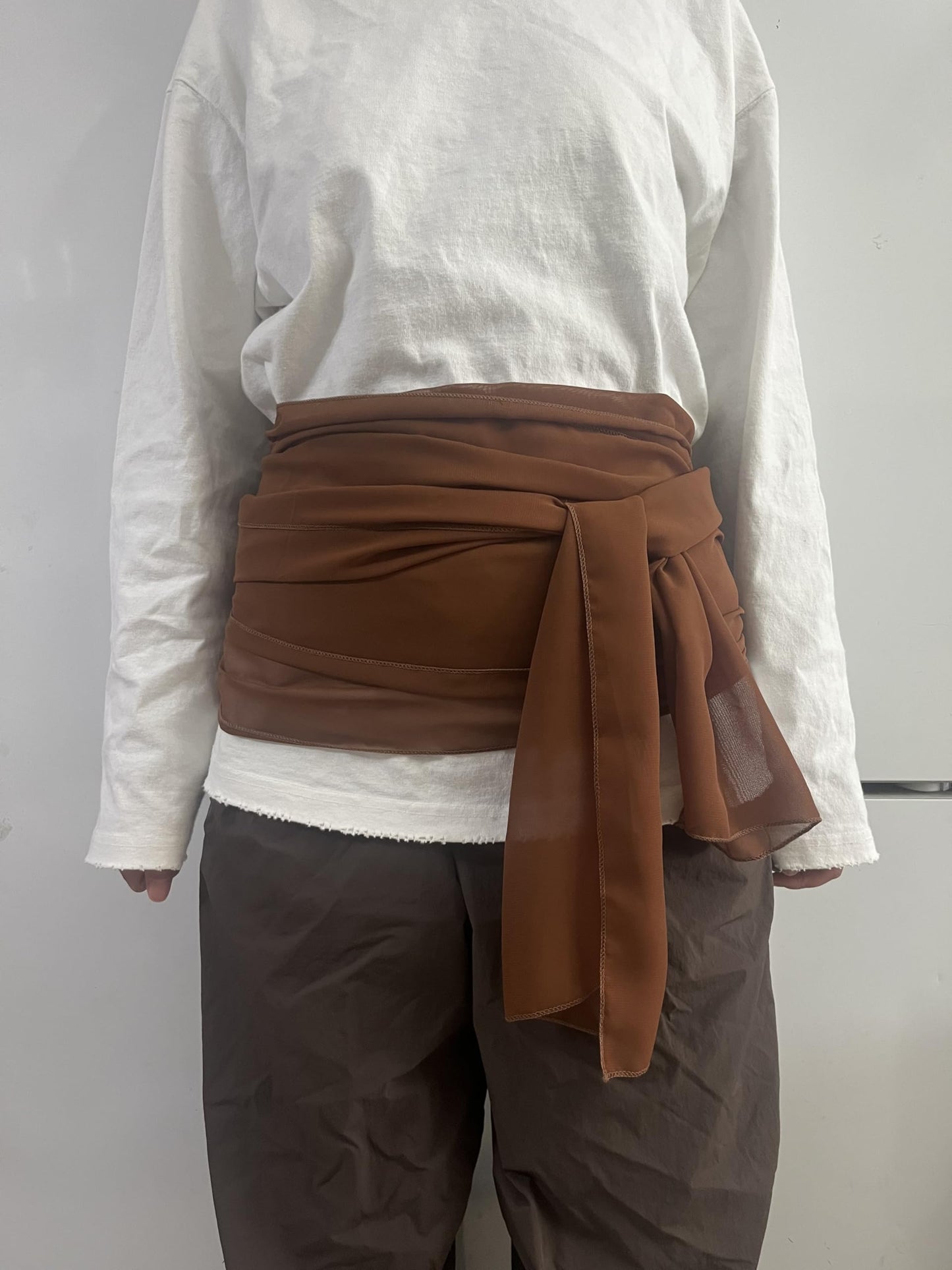Luoyunna Simple Pirate belt Women Large Sash Belt Halloween Costume (Brown)