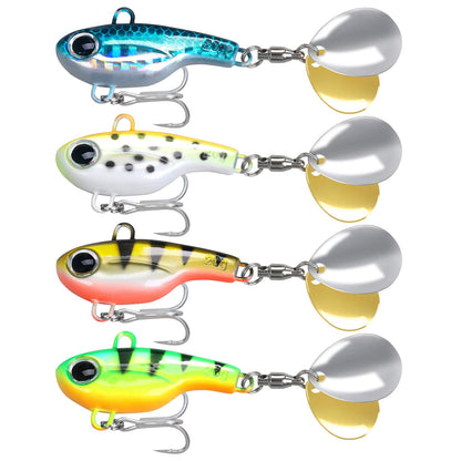 Spinner Baits for Bass Fishing, 20g Multi-Color Options with 3D Eyes & Rotating Blades Fishing Spinners, Freshwater Saltwater Bass Fishing Lures for Trout Walleye Crappie Pike