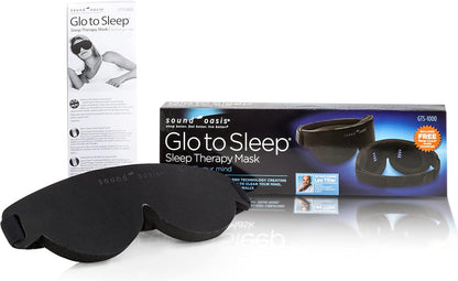 Sound Oasis GTS-1000 Glo to Sleep Eye Mask, Night-time Adult Sleep Aid for Men and Women, Tranquil Deep REM Sleep, Relaxation Zen Therapy, Contoured Hypoallergenic Material