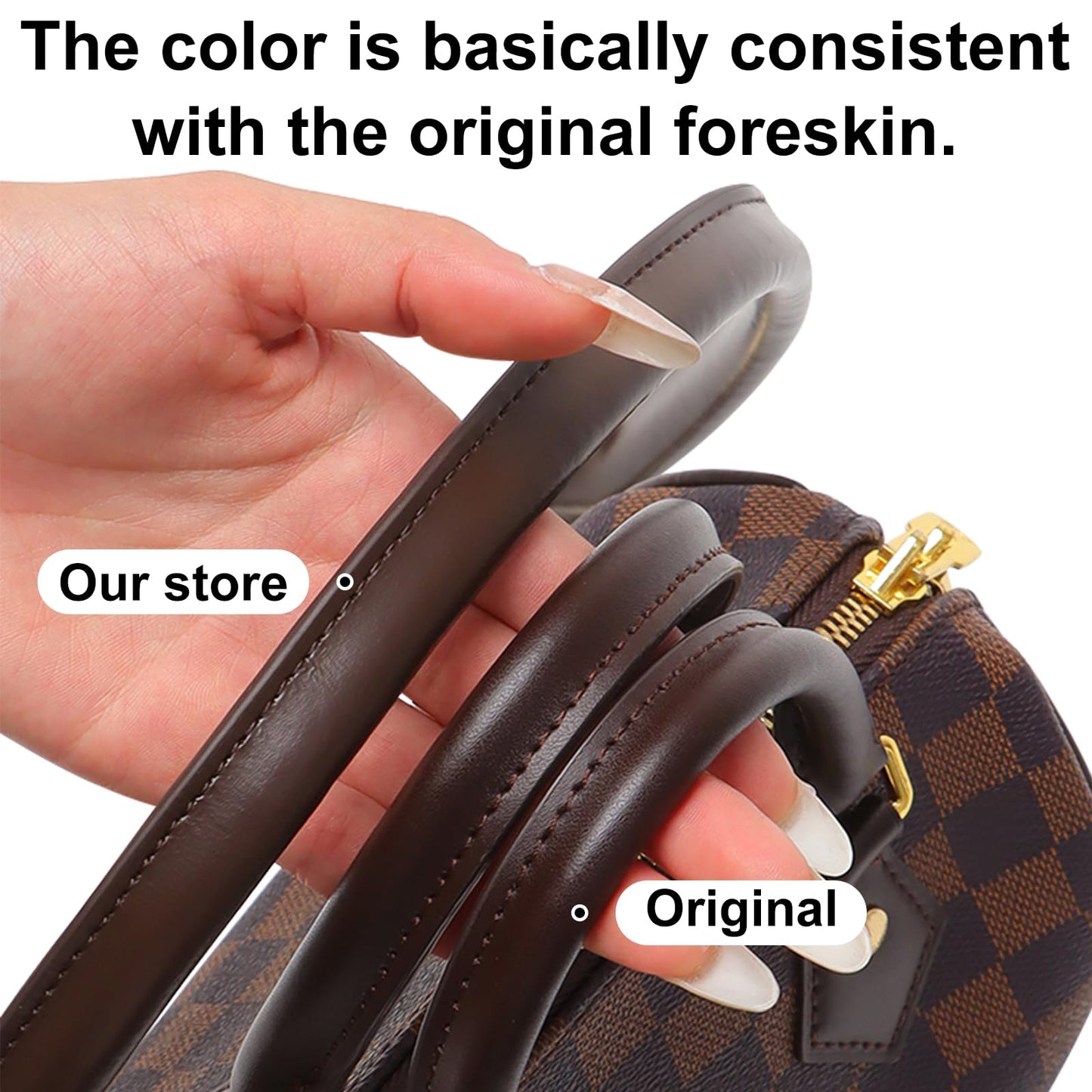 jiesinlov 27.5inches Vachetta Leather Shoulder Rolled Strap Replacement,Bags Strap for Soft Lucky Speedy 25 30 Handbags (Coffee)