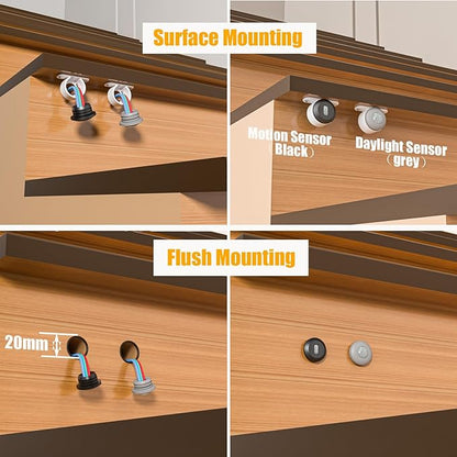 Intelligent Motion Triggered LED Stair Lighting Kit KMG-3233, 40" Cuttable LED Strip Light for Indoor LED Stair Lights (Warm White 3000K,14 Stairs)