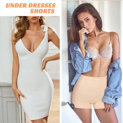 Womens Seamless Shaping Boyshorts Panties Tummy Control Underwear Slimming Shapewear Slip Shorts(#A2 Beige(light Tummy Control),Small)