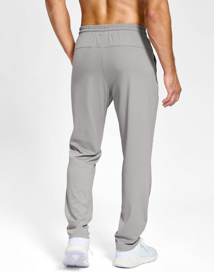 G Gradual Men's Sweatpants with Pockets Lightweight Workout Athletic Track Pants Stretch Gym Running Jogging Joggers for Men(Light Grey,L)