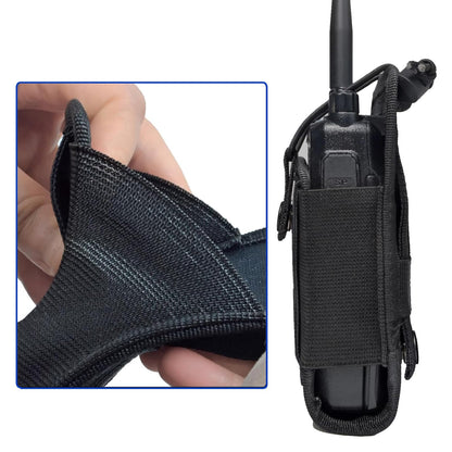 Tactical Molle Radio Holster Holder Case Military Heavy Duty Pouch Bag for Duty Belt & Vest, Universal Radio Case Two Way Radio Holder Pouch, Nylon Holster Accessories, Adjustable Storage