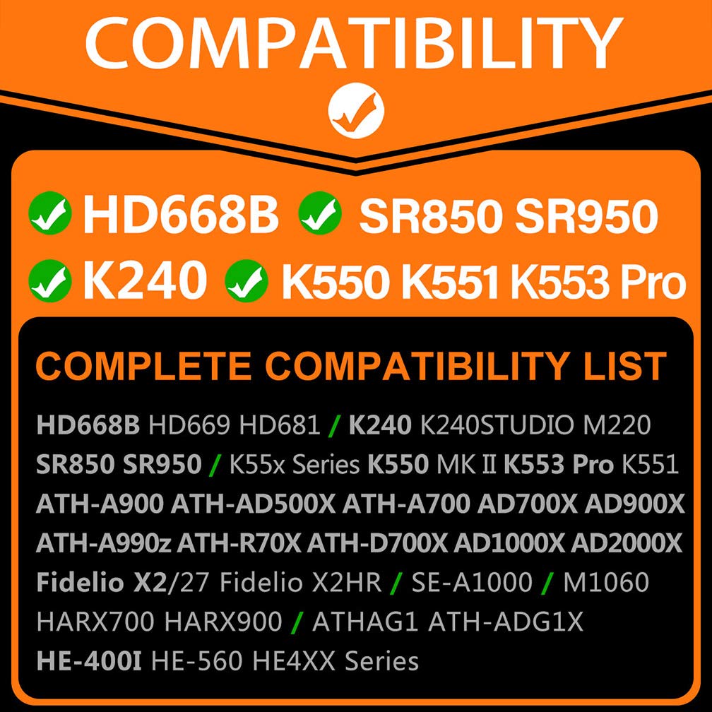 Replacement Ear Pads Compatible with HD668B, SR850, ATH-A900, ATH-AD500X, ATH-A700, AD700X, AD900X, ATH-A990z, ATH-R70X, ATH D700X, AD1000X, AD2000X Headphones (Perforated)