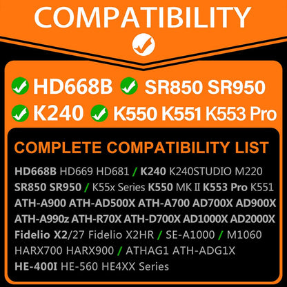 Replacement Ear Pads Compatible with HD668B, SR850, ATH-A900, ATH-AD500X, ATH-A700, AD700X, AD900X, ATH-A990z, ATH-R70X, ATH D700X, AD1000X, AD2000X Headphones (Perforated)