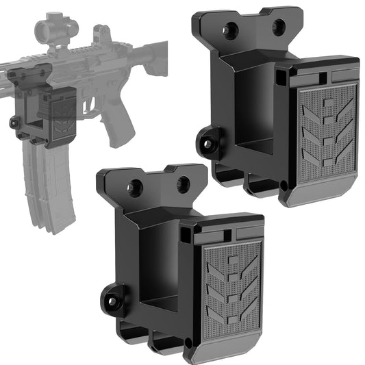 ANTREEMAG 2 Pack Gun Wall Mount with Dual Magazine Holders for PMAG, AR Wall Mount & .223/5.56 Ammo Fits Gun Room Vehicle Hunting Lodge Basement, Vertical or Horizontal Storage