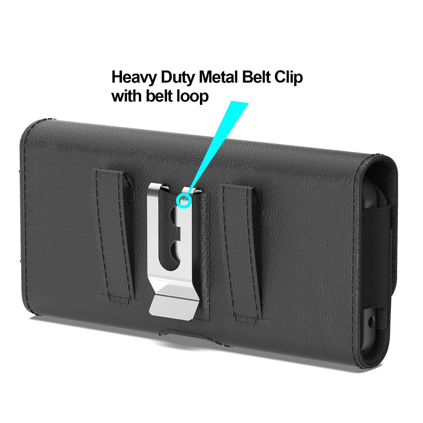 CoverON Holster for Motorola Moto G Power/G Play/Moto G/G36 G06 G57 Pure G05 G15 G100 2026 2025 2024 2023 Cell Phone Case Belt Clip Magnetic Carrying Leather Pouch (Fits with Otterbox or Case on)