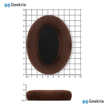 Geekria Comfort Velour Replacement Ear Pads for Sennheiser HD598, HD598SE, HD598CS, HD595, HD599, HD599 SE Headphones Ear Cushions, Repair Parts with Video Guide (Brown)