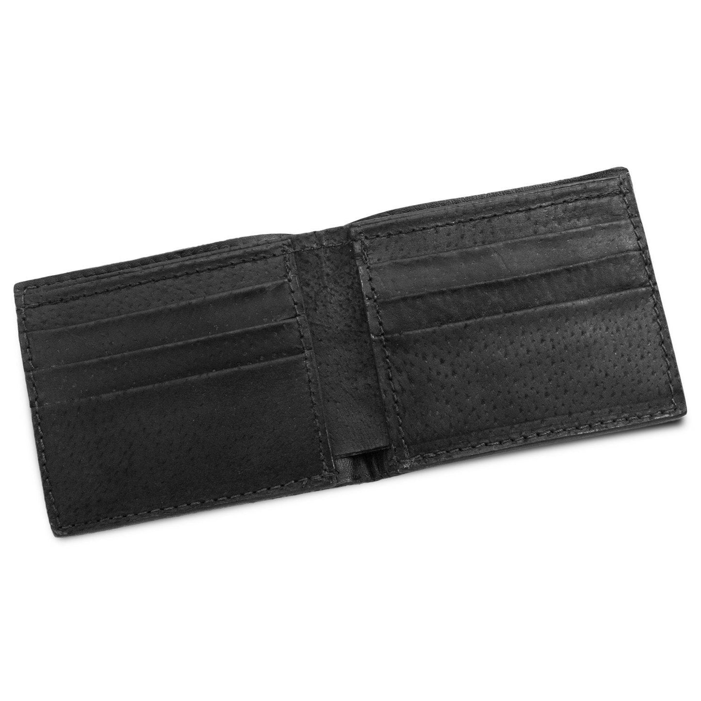Brown Genuine Ostrich Skin Leather Bifold Wallet Handmade with 6 Card Slots