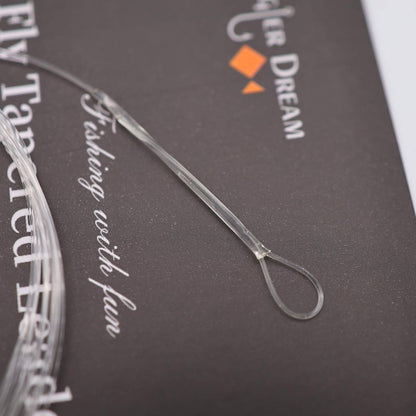 ANGLER DREAM 8 Pack Welded Tapered Leader Fly Fishing Leader with Loop 9ft 0/1/2/3/4/5/6/7X Nylon Fly Leader …