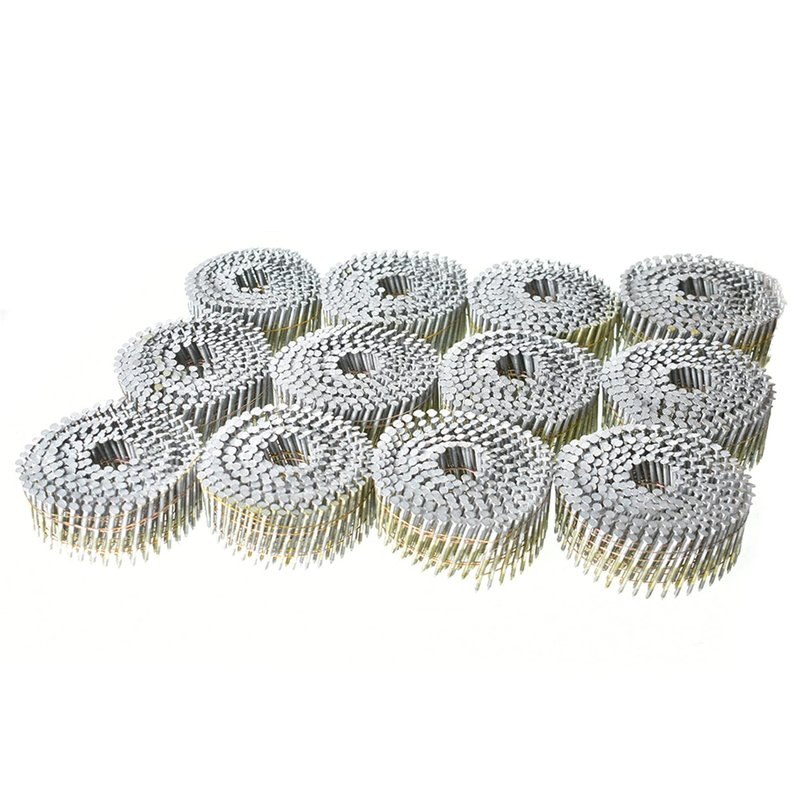 marddpair 15 Degree Coil Siding Nails 1-1/2-Inch x .092-Inch Collated Wire Coil Nails Full Roundhead Hot-dipped Galvanized 3600 Count
