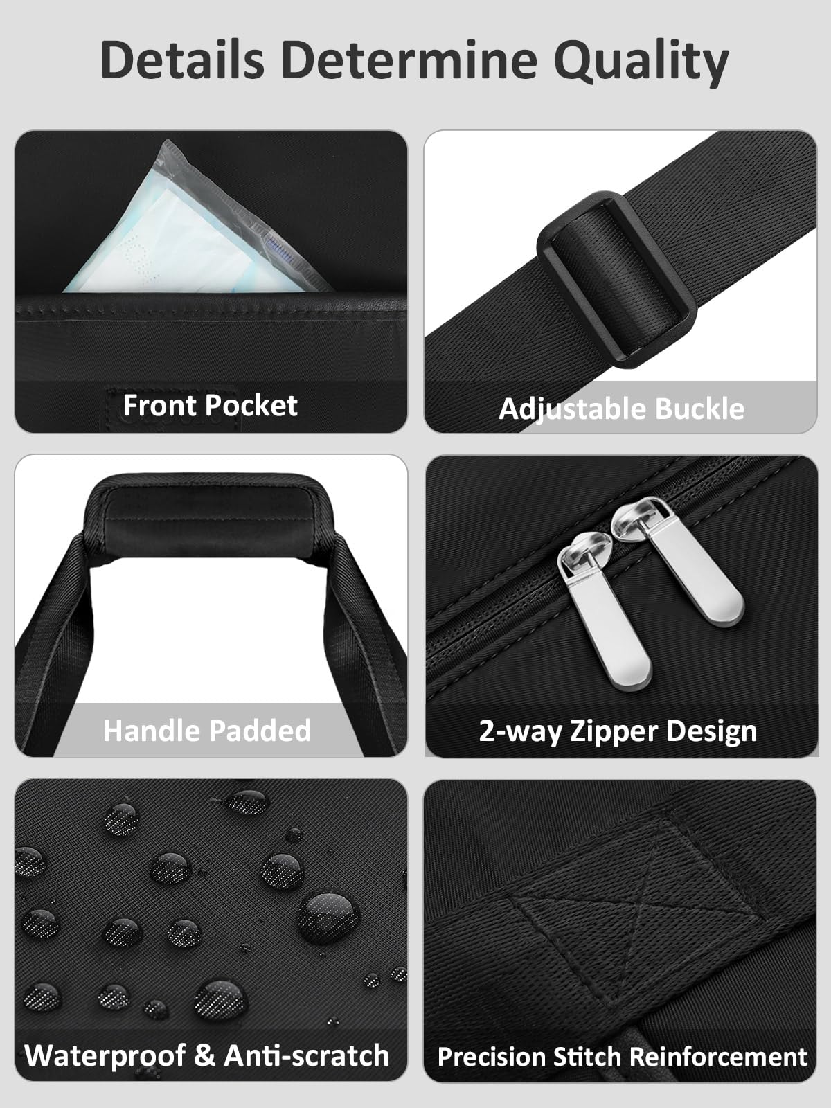Expandable Travel Duffle Bag, Waterproof Weekender Overnight Bags for Women Men Hospital Bag for Women Labor Delivery Carry on Bag with Toiletry Bag for Travel Gym Airplanes(Black, X-Large)