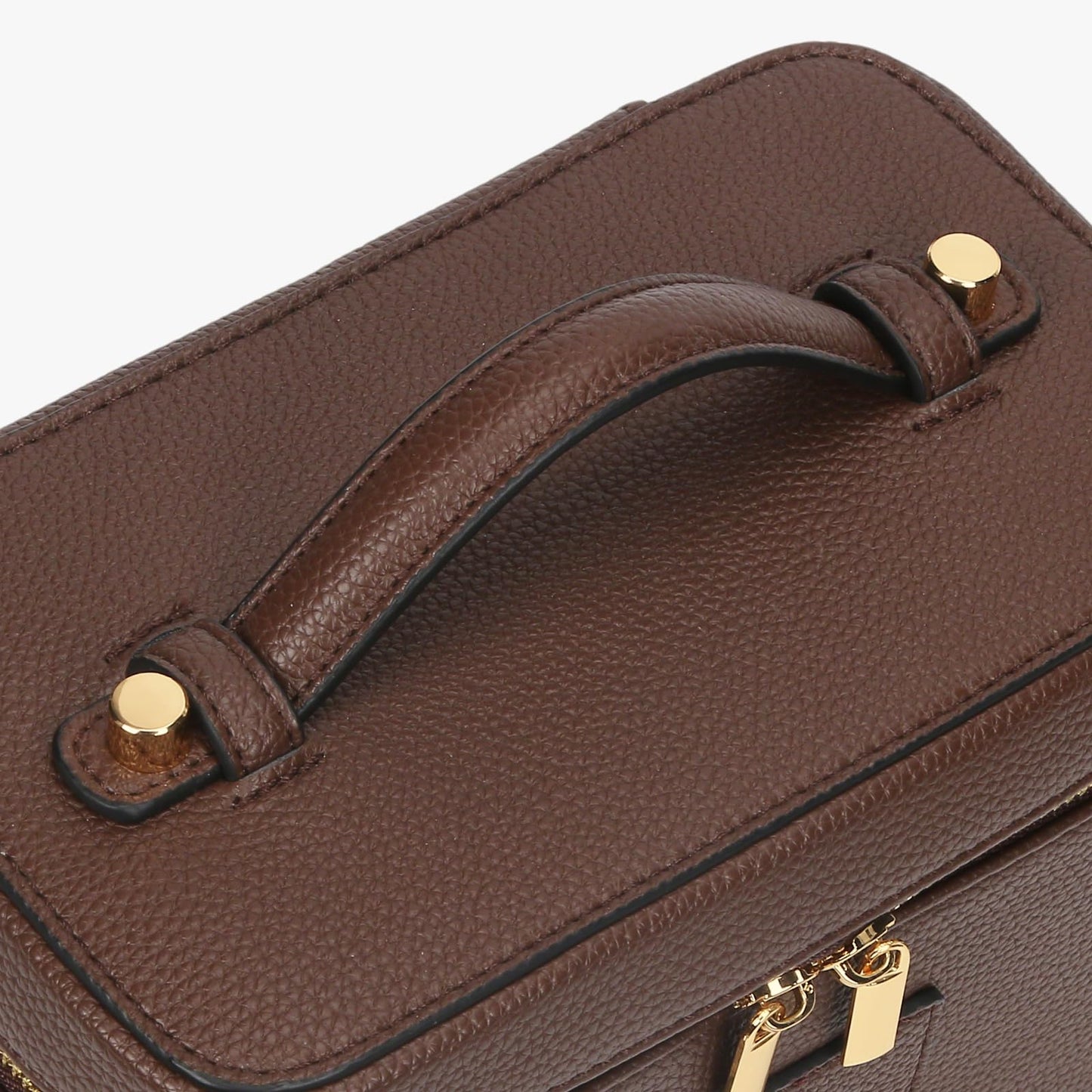 AnBlack Makeup Bag Vanity Case with Removable Divider Travel Toiletry Bag Portable Cosmetic Bag Makeup Organizer Case (Coffee)