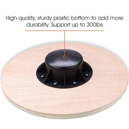 Yes4All Wooden Wobble Balance Board – Exercise Balance Stability Trainer 15.75 inch Diameter - Blue - ²L6CJZ