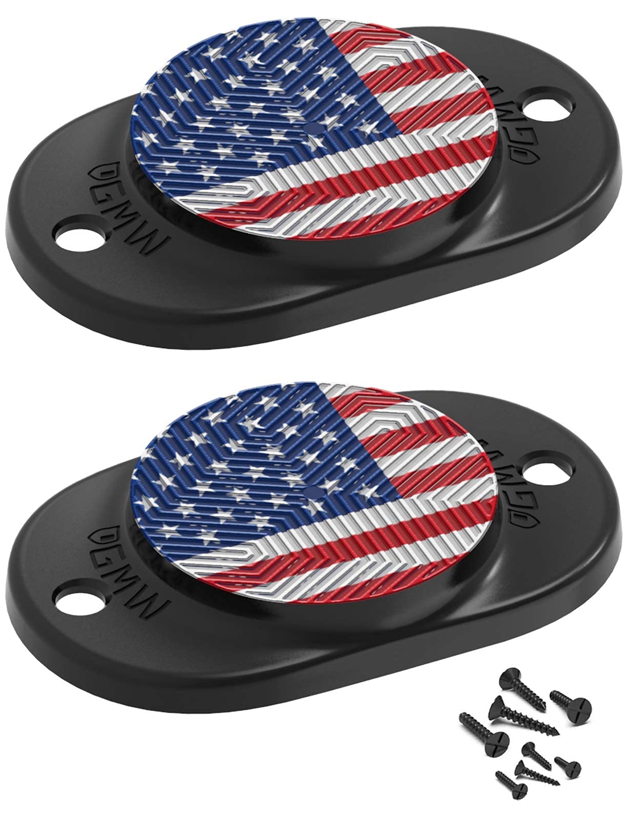 GMW Gun Magnet [2-Pack] 30 lbs. Rating Magnetic Gun Mount, HQ Rubber Coated Gun Magnet Buckler Series for Car, Truck, Desks, Safes, and Walls, Indoor Gun Racks, Concealed Gun Holder for Handgun