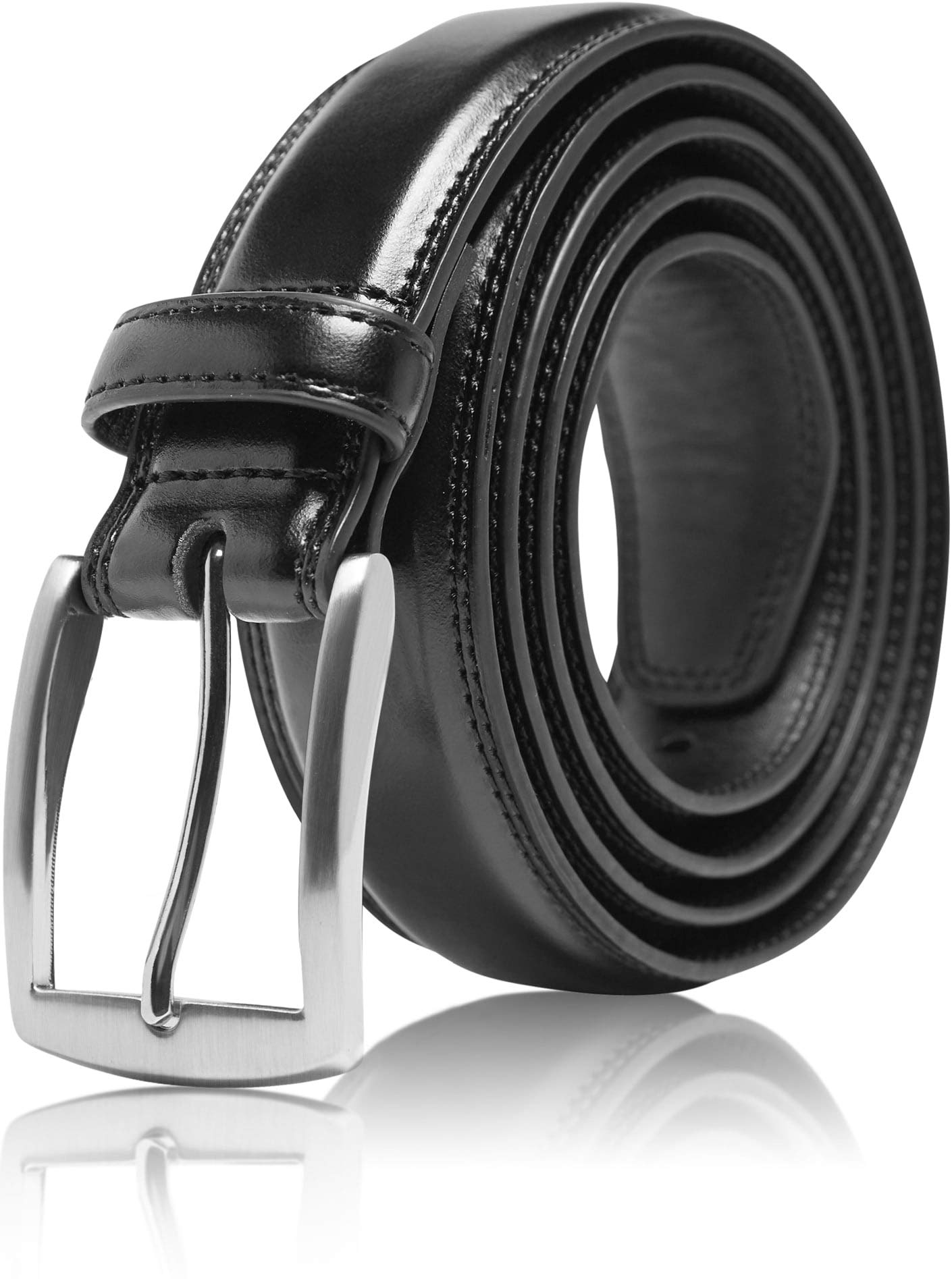 Access Denied Genuine Leather Dress Belts For Men - Mens Belt For Suits, Jeans, Uniform Black Belt - Designed in the USA - Holiday Christmas Gifts For Men