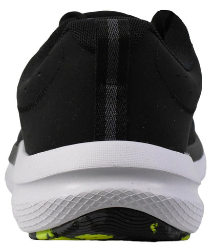 Under Armour Men's Charged Assert 10 Shoes, (004) Black/Black/High Vis Yellow, 14 X-Wide