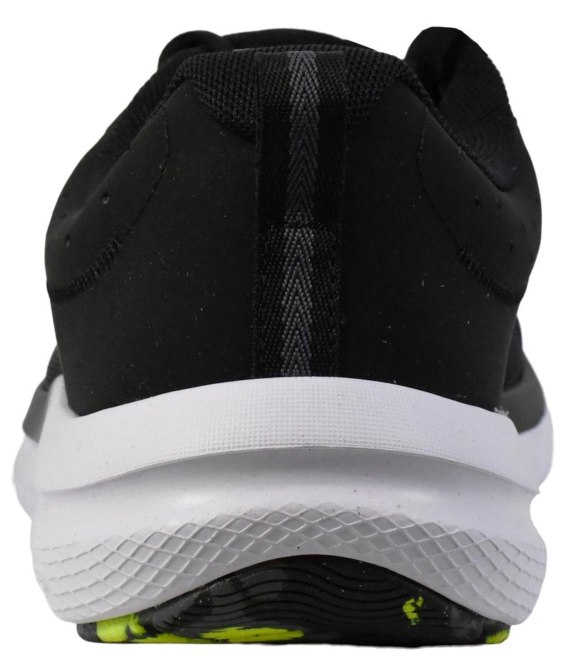 Under Armour Men's Charged Assert 10 Shoes, (004) Black/Black/High Vis Yellow, 8.5 X-Wide