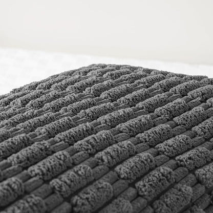 Fancy Homi Dark Grey Long Body Lumbar Decorative Throw Pillow Covers 14x36 Inch for Bed Couch Bedroom Bench, Soft Corduroy Rectangle Solid Pillow Case, Rustic Farmhouse Boho Room Decor