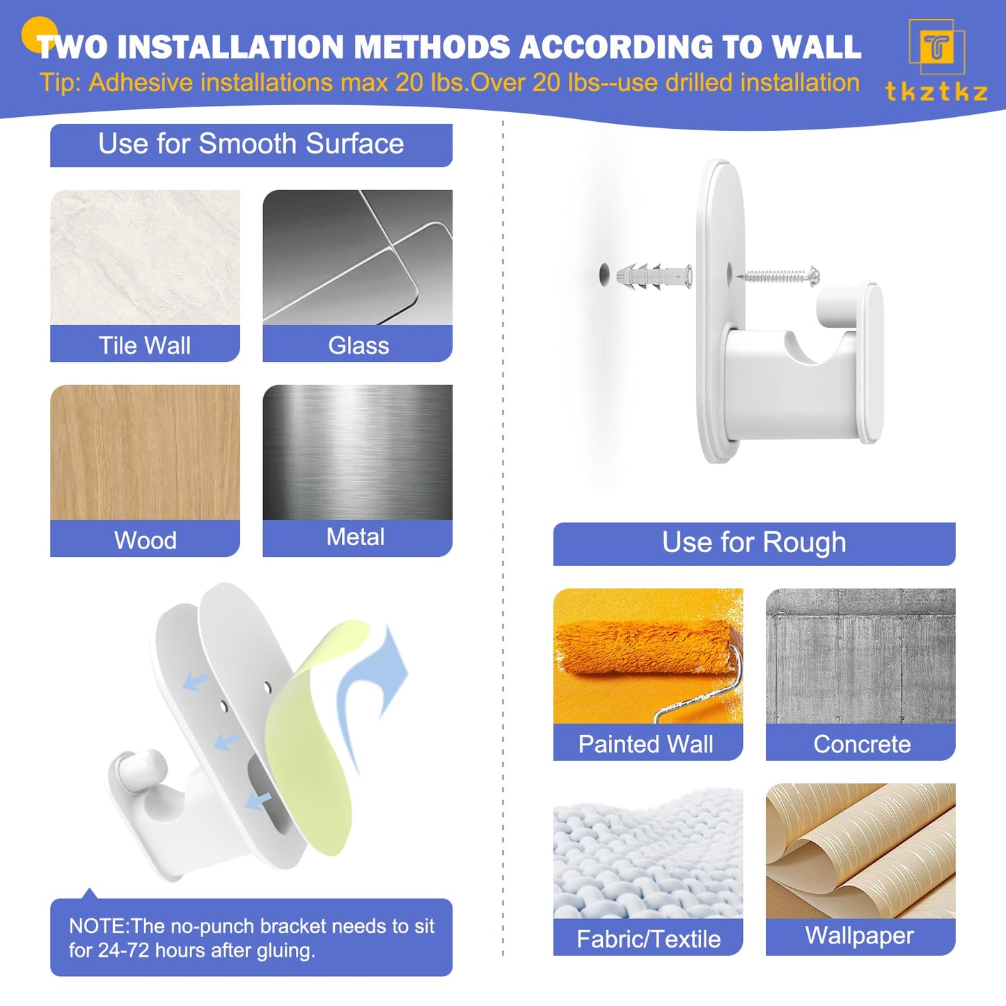 Curtain Rods No Drilling for Windows 32 to 45 Inch:No Drill Small Silver Curtain Rod with Adhesive Brackets for Bedroom,5/8" Apartment Renter Friendly Adjustable Drapery Rods Easy Install