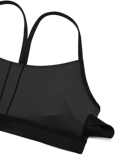 CRZ YOGA Butterluxe Y Back Sports Bras for Women - Padded Racerback Low Impact Spaghetti Thin Strap Workout Yoga Top Dark Grey Camouflage 2 Medium