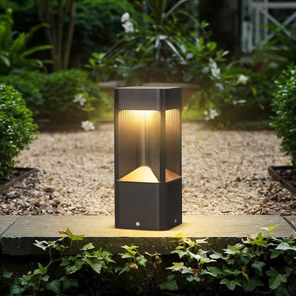 3000K Pathway Lights Black Landscape Path Light Outdoor Waterproof Garden Floor Lamp Modern Walkway Lights LED Warm Light Bollard Lighting Hardwired Aluminum Lawn Post Lights for Entrance Patio Porch
