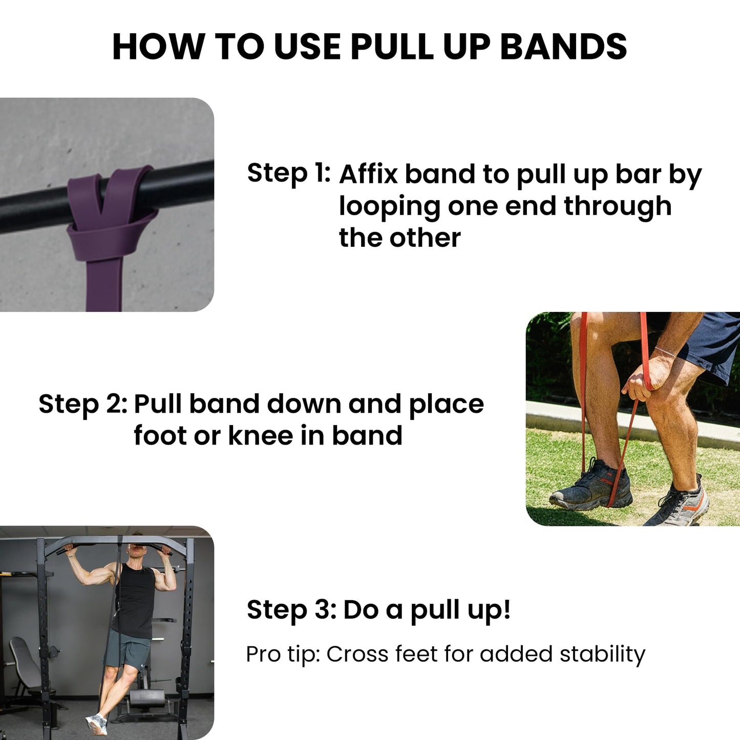Functional Fitness Pull Up Bands Resistance Bands | Exercise Bands for Working Out | Long Stretch Bands for Exercise, Training Bands, Resistance Bands for Stretching Orange 1/4" 5-15 lbs
