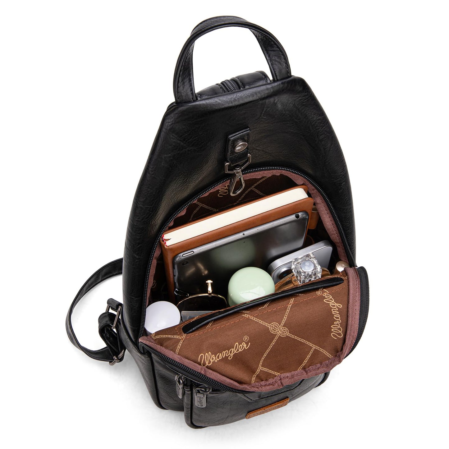 Montana West Wrangler Convertible Backpack for Women Vintage Shoulder Purses with Adjustable Sling Backpack Strap WG290-347BK
