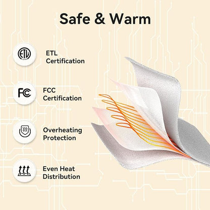 Electric Blanket Queen Size, Soft Cozy Flannel Sherpa Queen Heated Blanket Dual Control with 5 Heating Levels & 10 Hours Auto Off, Machine Washable Heating Blanket, 84" x 90", Lavender Violet