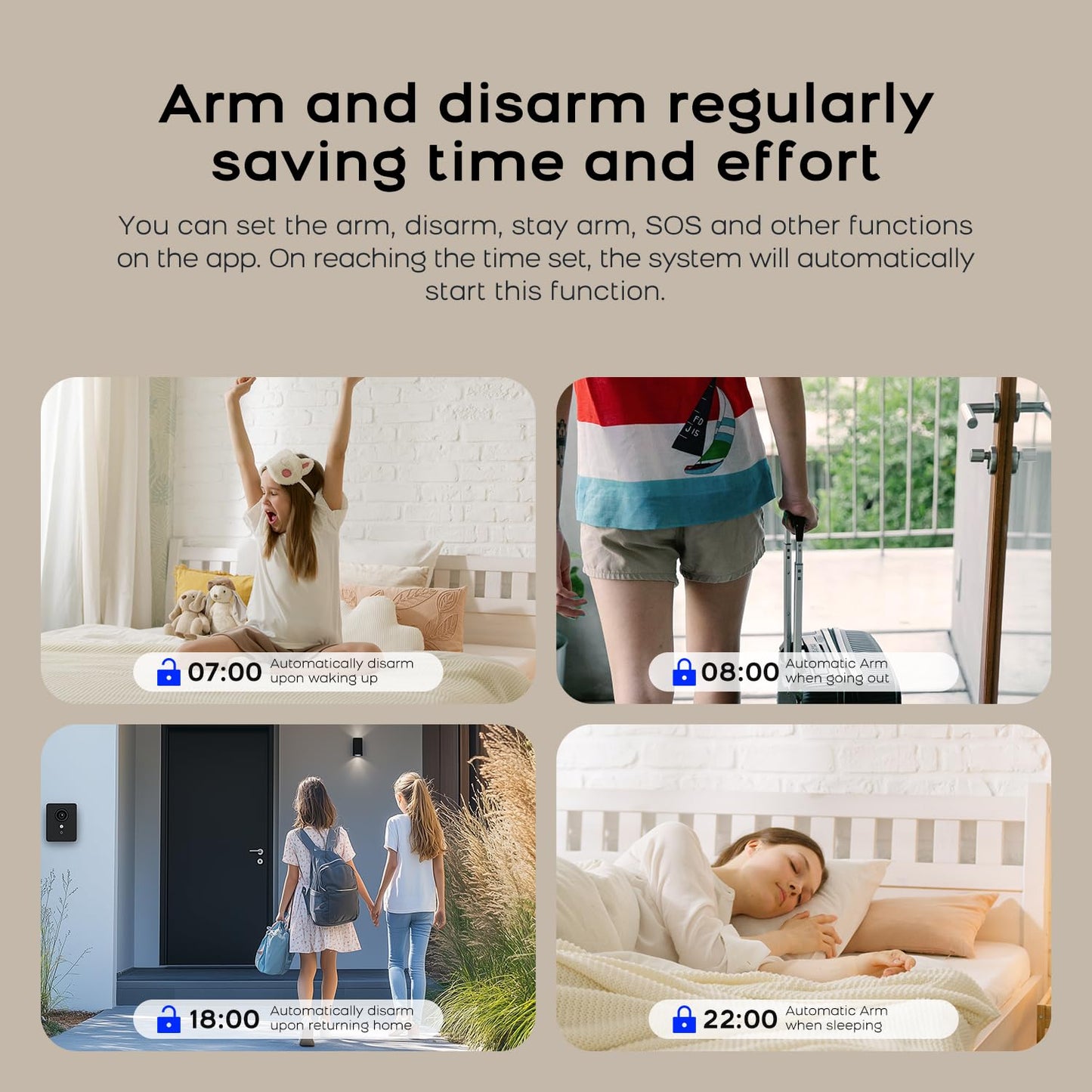Wireless WiFi Smart Home Security DIY Alarm System with Motion Detector,Notifications with app,Door/Window Sensor, Siren,Compatible with Alexa,NO Monthly Fees (LW-103)