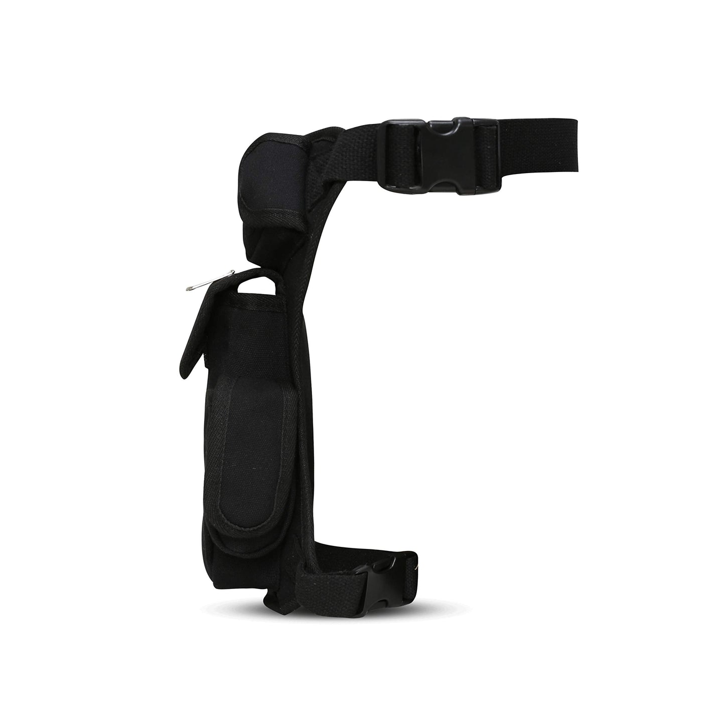 SEALINF Canvas Waist Bag Fanny Pack Racing Drop Leg Outdoor Bag (Black)