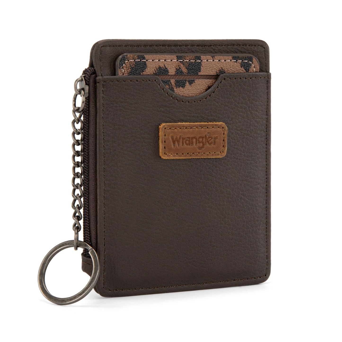 Montana West X Wrangler Small Keychain Card Holder for Women Minimalist Thin Pocket Wallet Slim Mini Rfid Card Cases with Detachable Ultra Card Holder WG366-W118CF