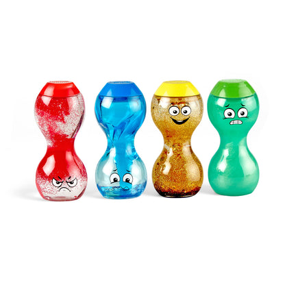 hand2mind Express Your Feelings Sensory Bottles- Primary Emotions, Toddler Sensory Toys, Quiet Fidget Toys, Play Therapy Toys, Calm Down Corner Supplies, Calming Corner, Social Emotional Learning