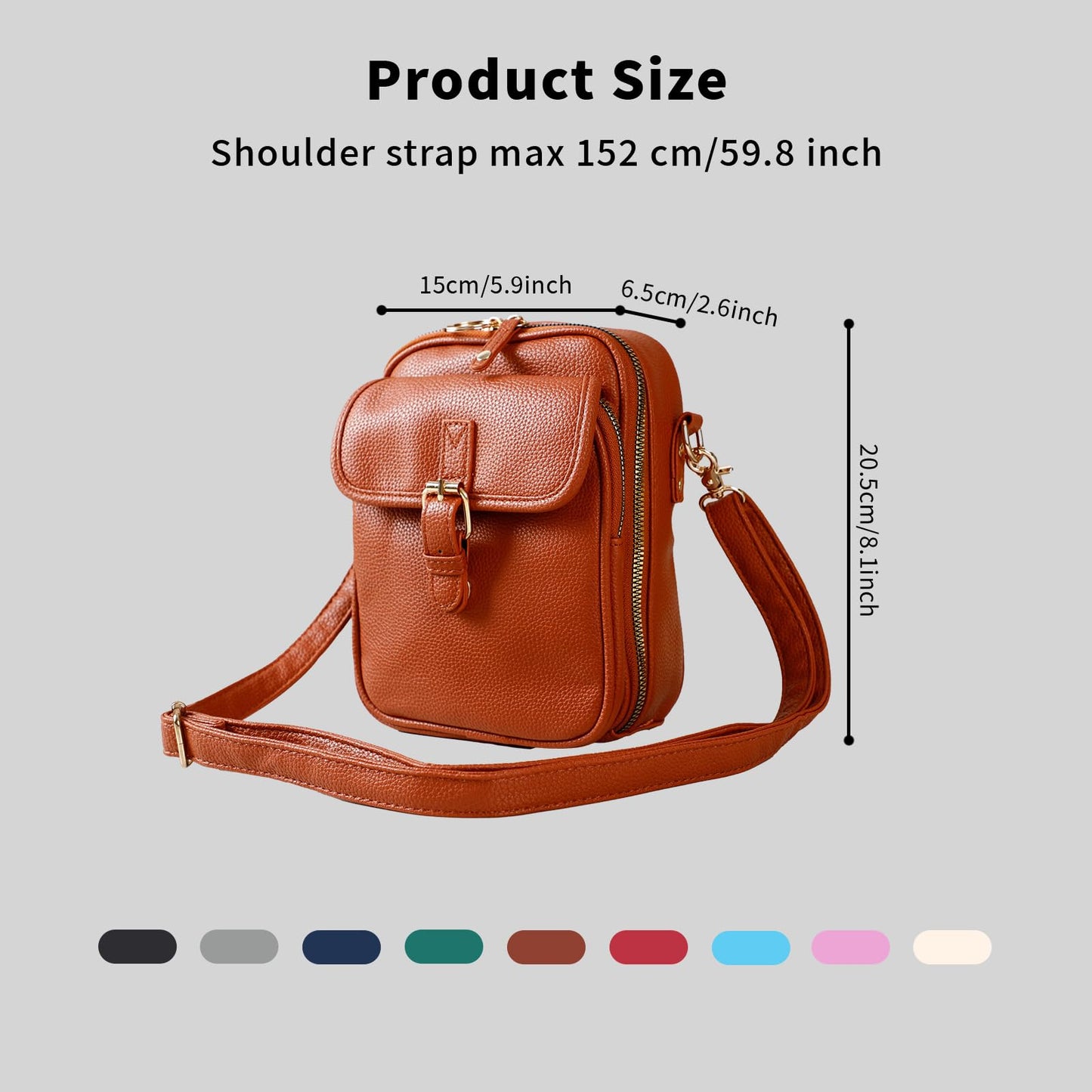 Leather Crossbody Bag for Women - 2025 Vintage Anti-Theft Messenger Bag with Double Layer Large Capacity, Built-in Purse Card Slots,Retro Faux Leather Shoulder Sling Bag for Travel (Brown, Large)