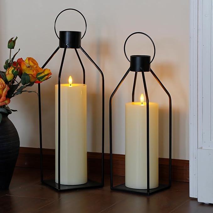 4" x12" Flameless Flickering Remote Ivory Candles with Candle Grease and Timer, LED Battery Operated Fake Real Wax 3D-Wick Pillar Candles, Pack of 1