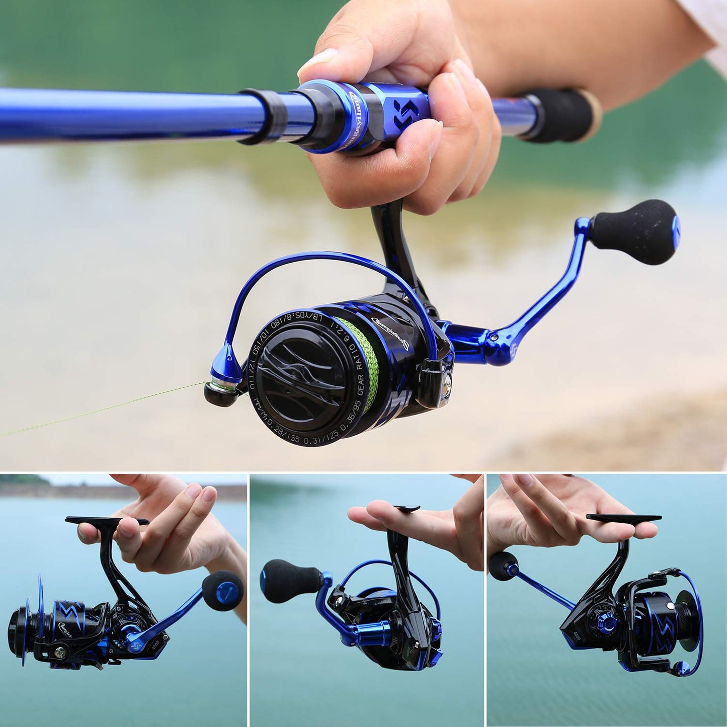 Sougayilang Spinning Reel – Ultra-Lightweight 6.2:1 High Speed, 17LB Max Drag, 12+1 Shielded Bearings, Metal Frame, Corrosion-Resistant for Freshwater and Saltwater Bass Redfish Inshore Fishing