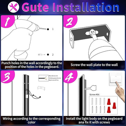 2 Pack Modern Outdoor Wall Light, 39.3inch RGB LED Wall Sconce, IP65 Waterproof, Multi-Color Dimmable Light Fixture, Wall Mounted Lamps for Porch, Patio, Garage, House, with Remote Control