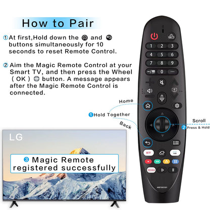 Replacement Magic Remote Control for LG Smart TV Remote for LG UHD OLED QNED NanoCell 4K 8K Models with Pointer and Voice Function