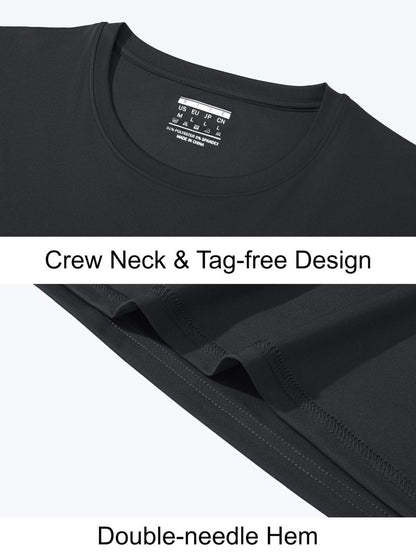 MAGCOMSEN Dry Fit T Shirts Shirts for Men Long Sleeve UPF 50 Summer Shirts UV Protection T Shirts Sun Blocking Rash Guard T Shirts Black M