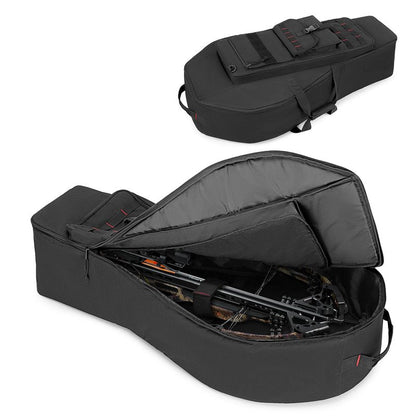 DSLEAF Soft Compound Bow Case, Padded Crossbow Case with Arrow Pocket and Backpack Straps, Tactical Archery Bow Carrier Bag with Multiple Pockets for Bolts, Quivers, and Other Essentials